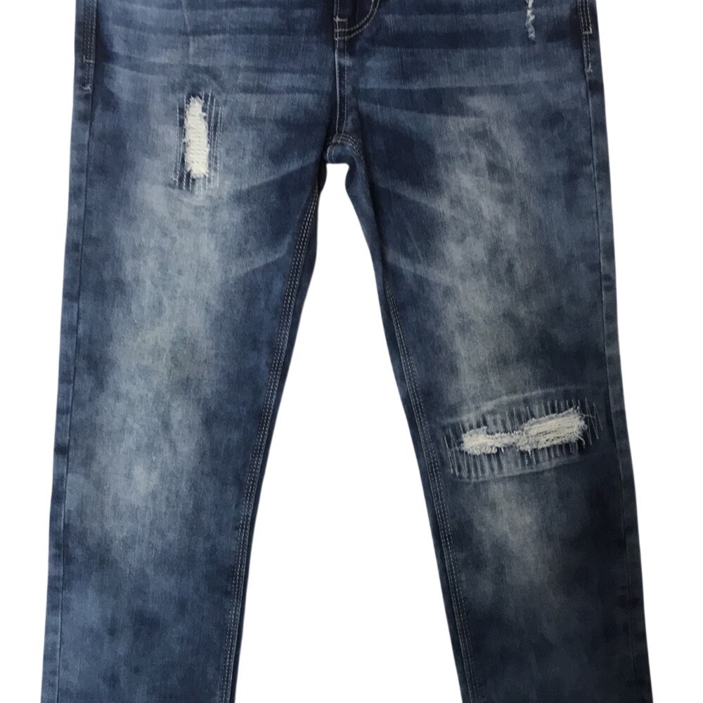 Diesel Jeans Kids Thanaz J US Skinny Distressed Denim Blue Size 14 - Picture 3 of 12